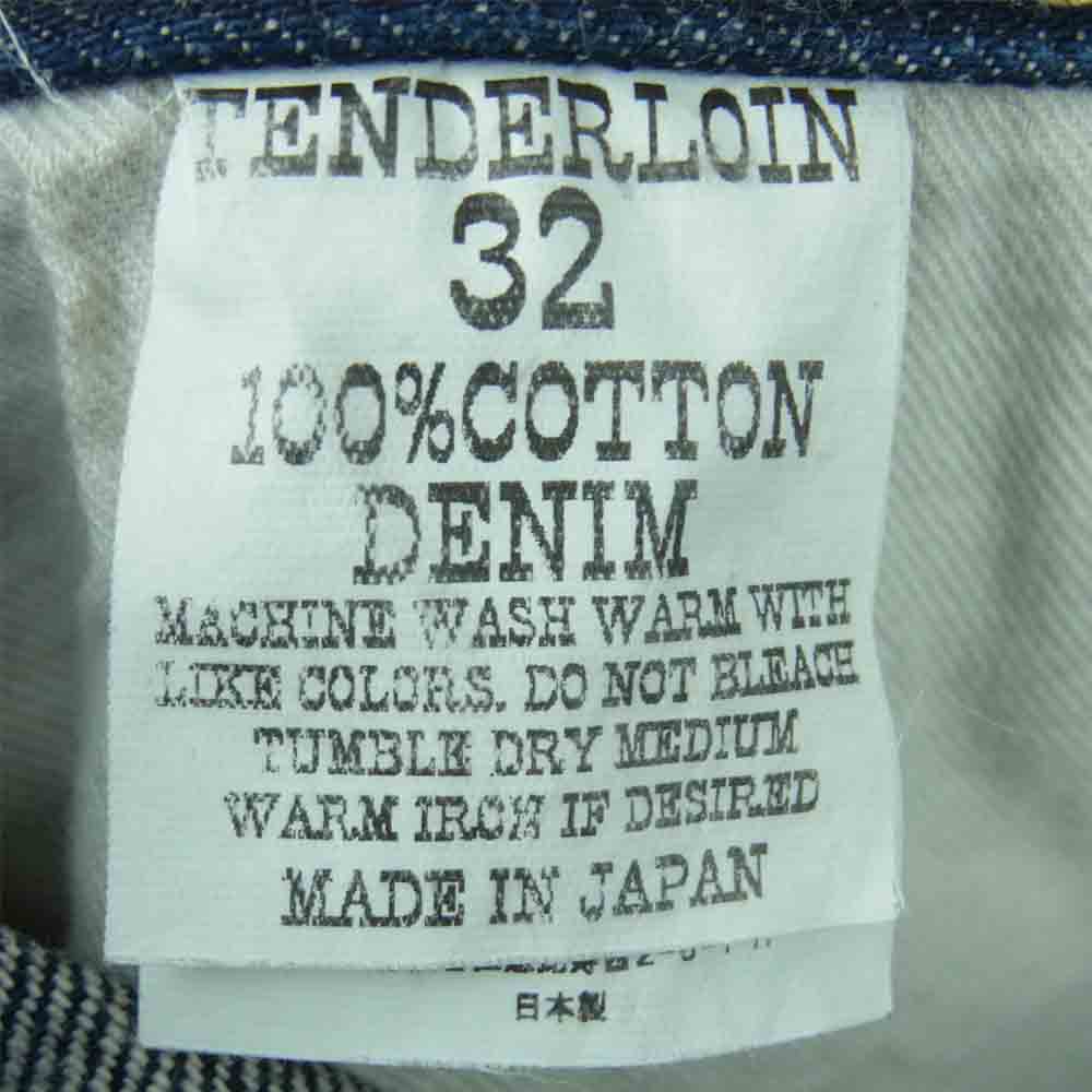 TENDERLOIN テンダーロイン T-RIDERS ライダース シンチバック デニム パンツ コットン インディゴブルー系 32【中古】