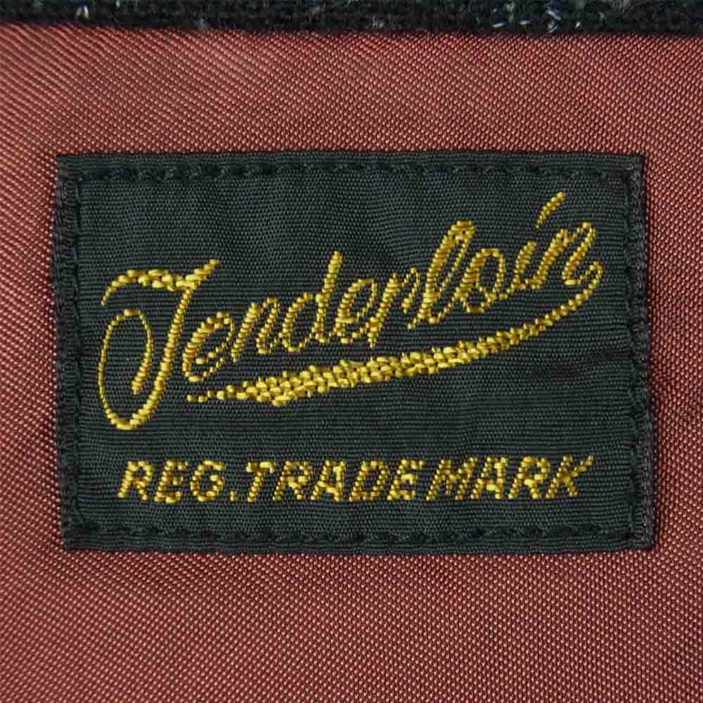 TENDERLOIN テンダーロイン T-WOOL SHT K ウール ステッチ 総柄 長袖 シャツ 日本製 ブラック系 M【中古】