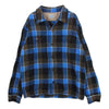 TENDERLOIN テンダーロイン T-WOOL CHECK SHT ウール チェック 長袖 シャツ 日本製 ブルー系 XS【中古】