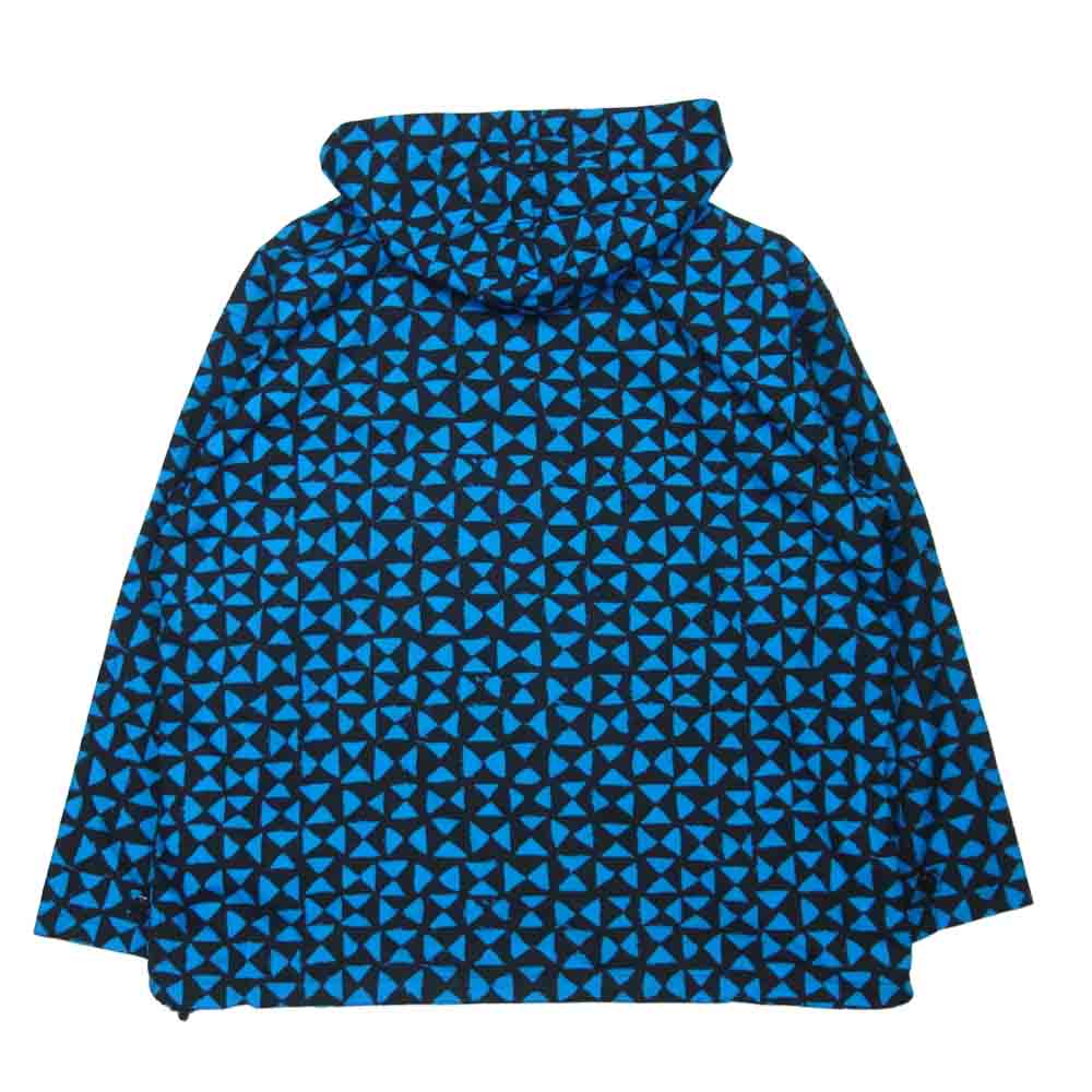 TENDERLOIN テンダーロイン T-ATX HOODED T プルオーバー ロゴ プリント トライアングル アノラック コットン パーカー ブルー系 ブラック系 M【中古】
