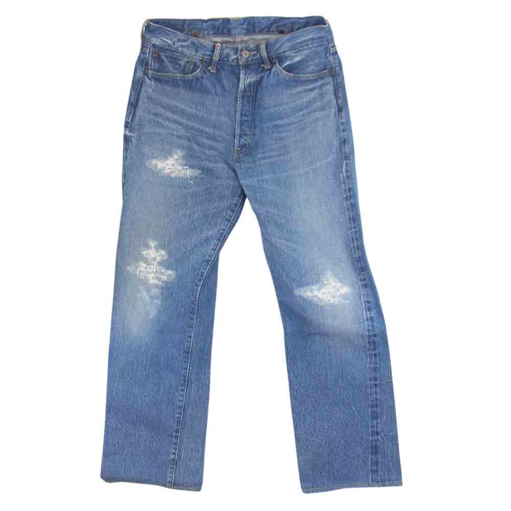 TENDERLOIN テンダーロイン T-RIDERS DAMAGE ダメージ リペア加工 シンチバック デニム パンツ インディゴブルー系 32【中古】