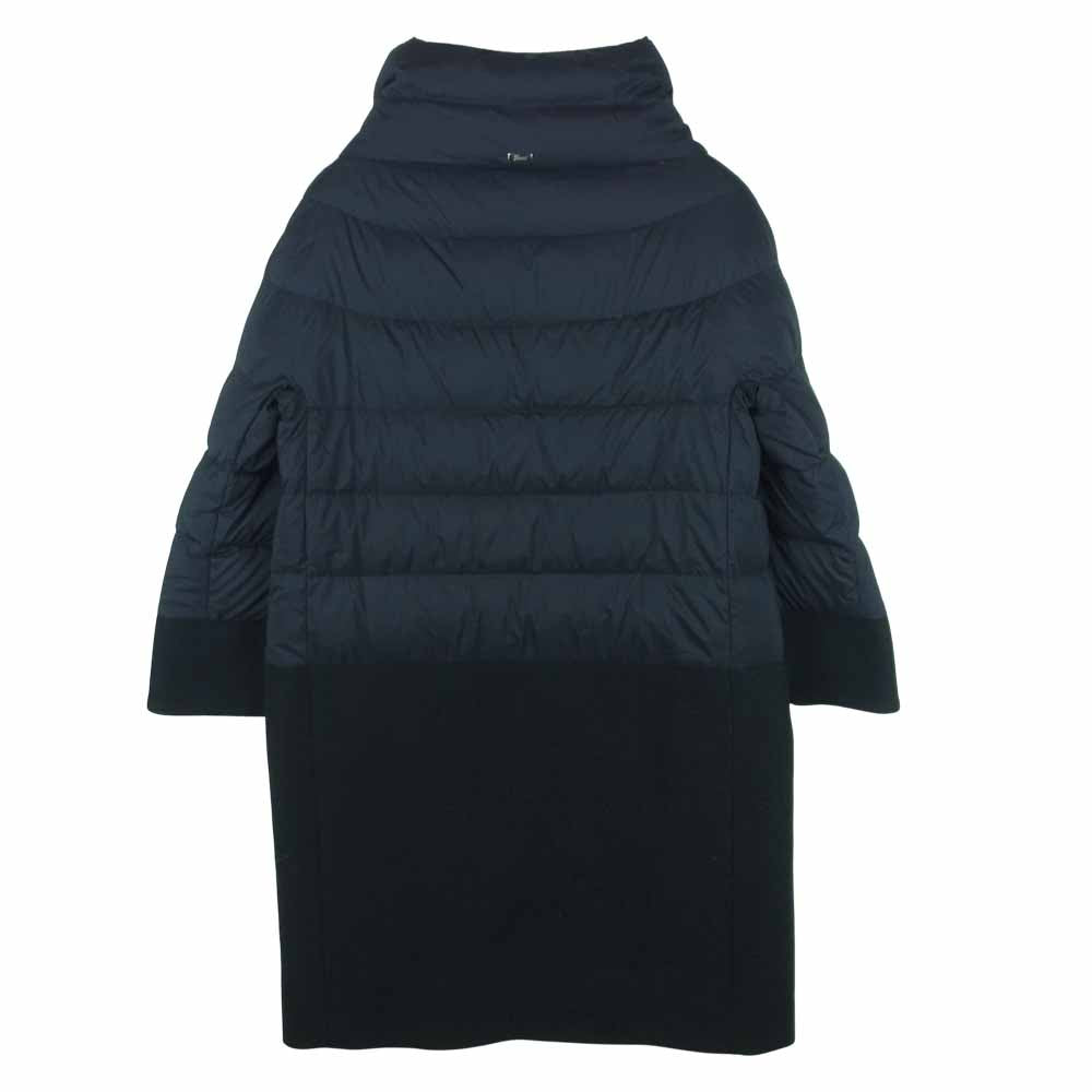 ヘルノ•雑誌掲載ダウンコート•新品未使用 Herno ヘルノ 29116-27890-5 ヘルノジャパンタグ ウール ナイロン 切替