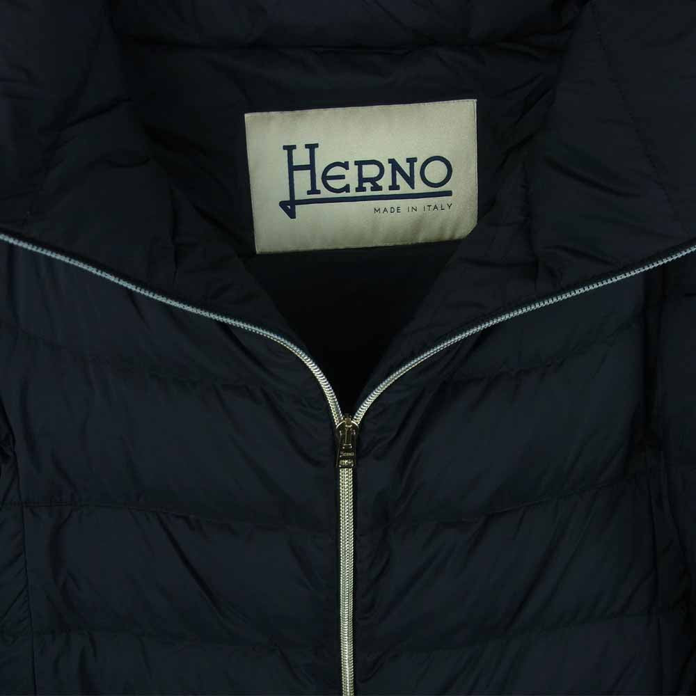Herno ヘルノ 29116-27890-5 ヘルノジャパンタグ ウール ナイロン 切替 ダウン コート ブラック系 40【中古】