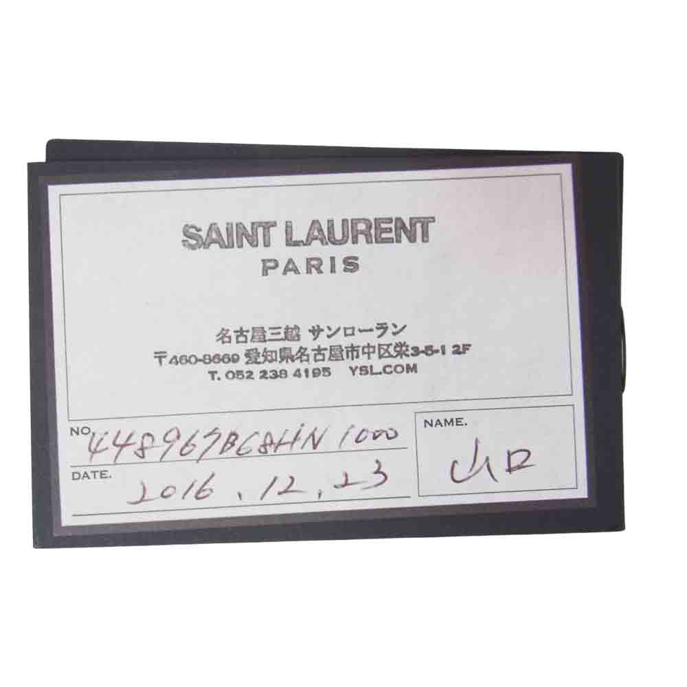 SAINT LAURENT サンローラン PARIS 国内正規品 448967 BG8HN 1000 Grained Calfskin Suede Medium Cabas Rive Gauche ミディアム カバ リヴ ゴーシュ 2WAY バッグ ブラック系【中古】