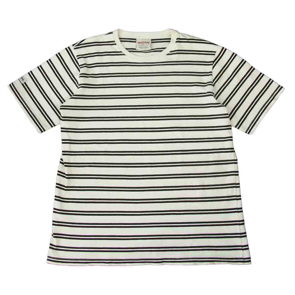 SOPHNET. ソフネット SOPH-180166 × BARBARIAN BORDER TEE バーバリアン ボーダー Tシャツ 半袖 ホワイト系 ブラック系 L【中古】