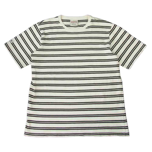 SOPHNET. ソフネット SOPH-180166 × BARBARIAN BORDER TEE バーバリアン ボーダー Tシャツ 半袖 ホワイト系 ブラック系 L【中古】