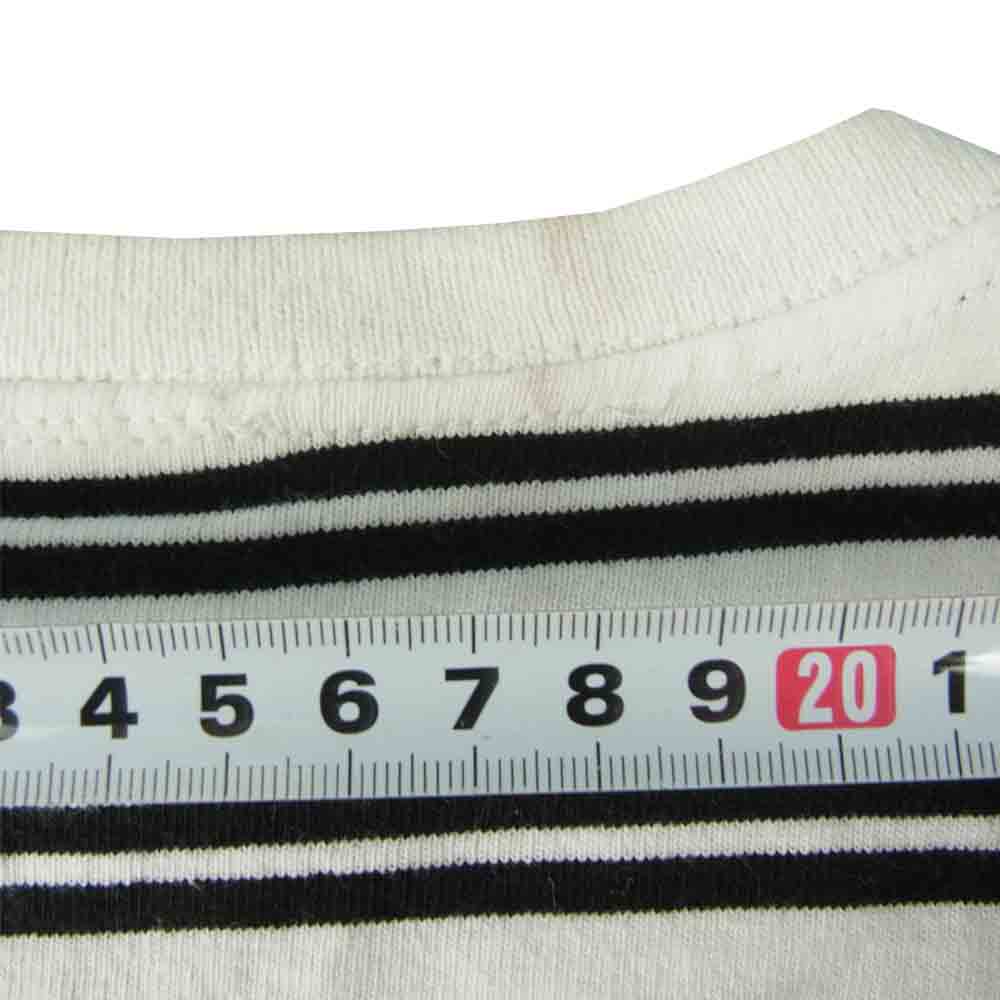 SOPHNET. ソフネット SOPH-180166 × BARBARIAN BORDER TEE バーバリアン ボーダー Tシャツ 半袖 ホワイト系 ブラック系 L【中古】