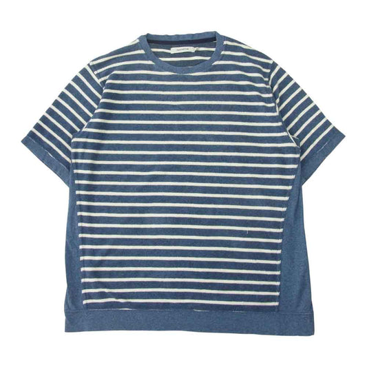 nonnative ノンネイティブ 18SS NN-C3328 COACH CREW S/S PULLOVER C/P SWEAT PILE ボーダースウェット パイル Ｔシャツ ホワイト系 ネイビー系 2【中古】
