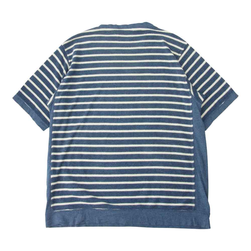 nonnative ノンネイティブ 18SS NN-C3328 COACH CREW S/S PULLOVER C/P SWEAT PILE ボーダースウェット パイル Ｔシャツ ホワイト系 ネイビー系 2【中古】