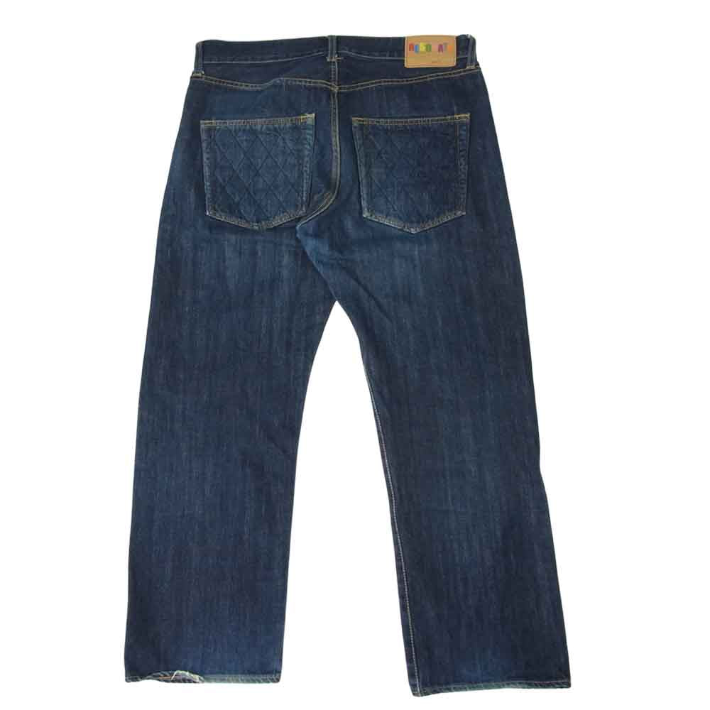 デニム パンツ ポケット内布 ストライプ インディゴブルー系 L【中古】