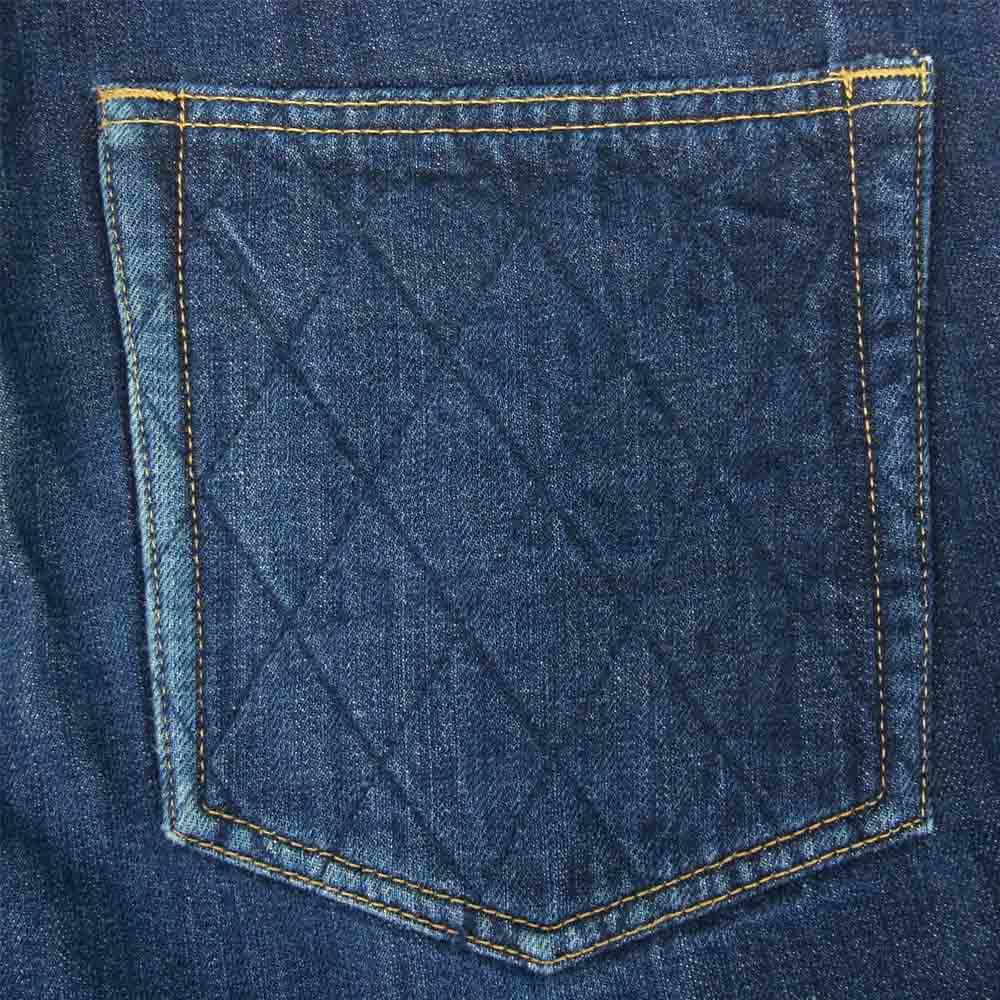 デニム パンツ ポケット内布 ストライプ インディゴブルー系 L【中古】