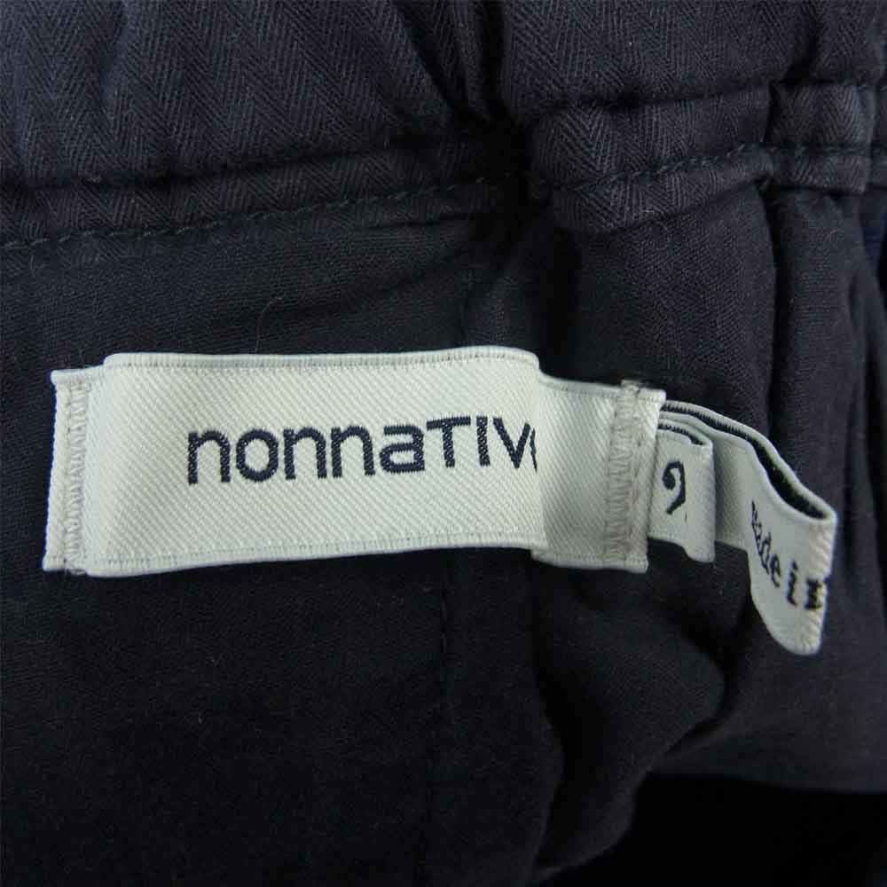 nonnative ノンネイティブ 18SS NN-P3363 MANAGER EASY SHIN CUT PANTS RELAX FIT COTTON GROSGRAIN コットン グログラン イージー パンツ ネイビー系 2【中古】