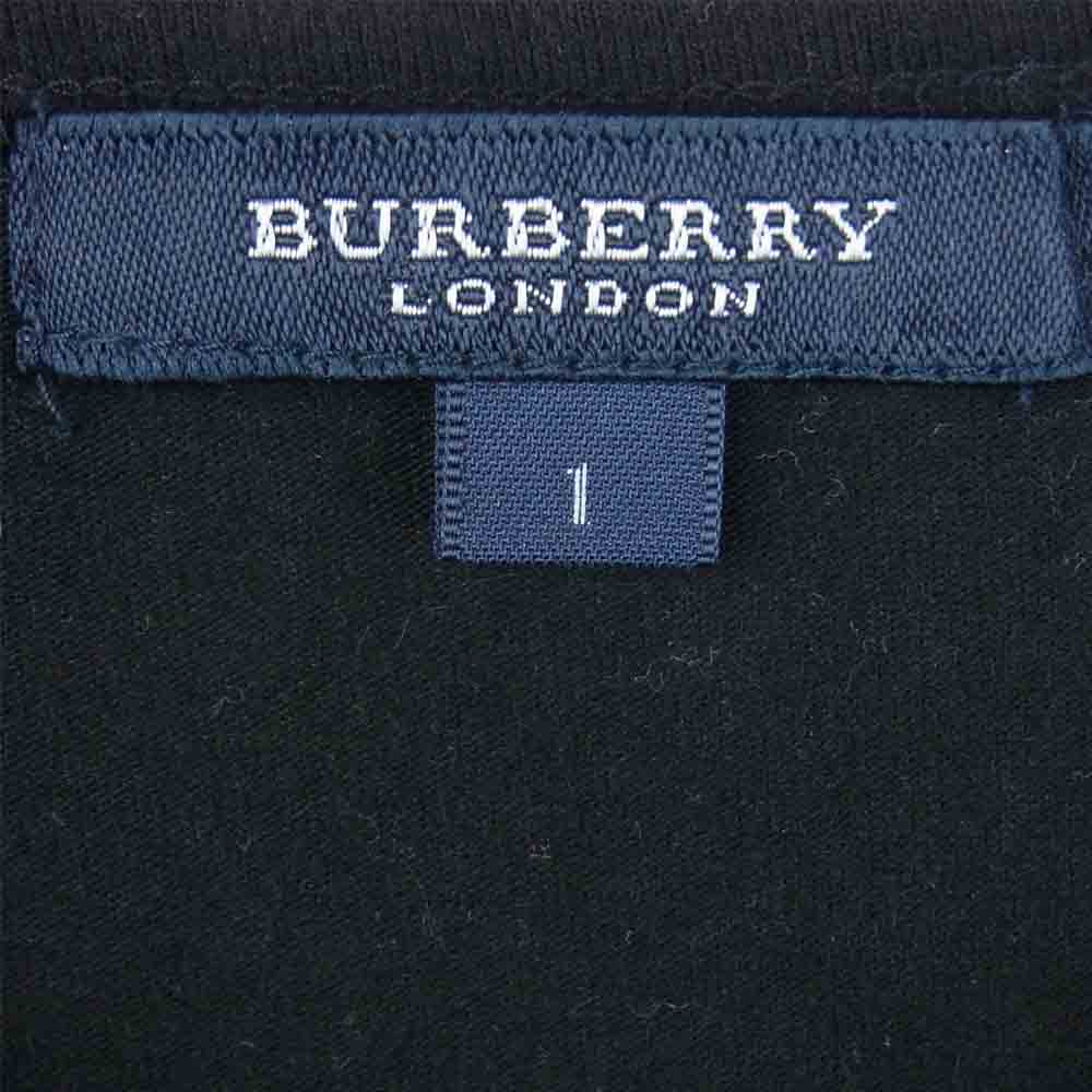 BURBERRY LONDON バーバリー ロンドン FAA16-044 ノヴァチェック ユニオンジャックプリント 半袖 Tシャツ ブラック系 1【中古】