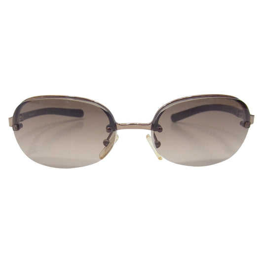LOEWE ロエベ SLW 005 レザー テンプル サングラス ブラウン系【中古】