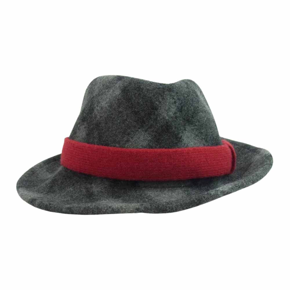 Vivienne Westwood ヴィヴィアンウエストウッド オーブ刺繍 チェック ウール ハット グレー系 S~M【中古】