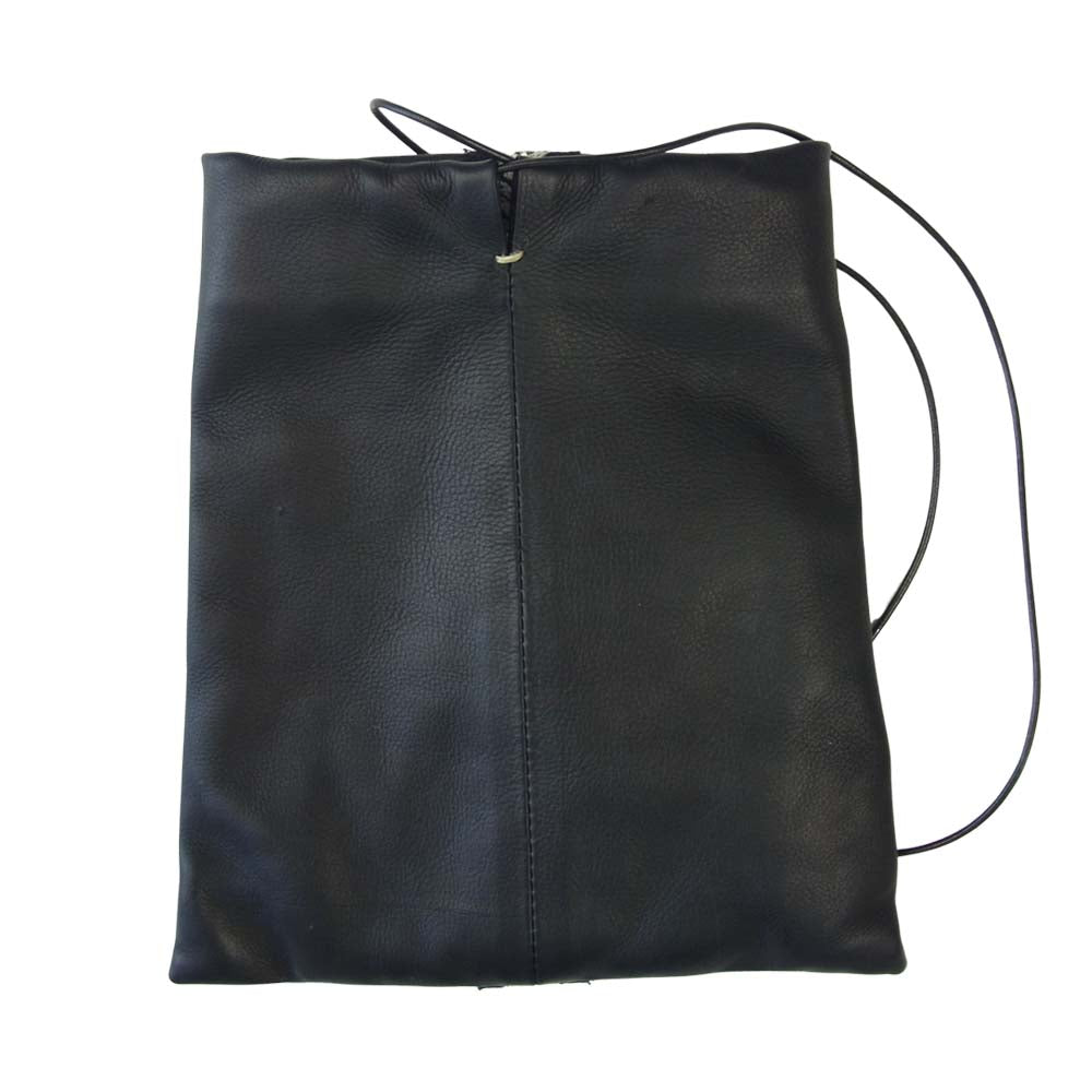 mina perhonen ミナペルホネン VA7354 forest parade フォレストパレード カーフスキン レザー ポシェット ミニショルダーバッグ ブラック系【中古】