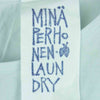 mina perhonen ミナペルホネン Id1027 LAND THEATER ランドシアター 刺繍 フレンチスリーブ ブラウス ライトブルー系 サンドベージュ系 36【中古】