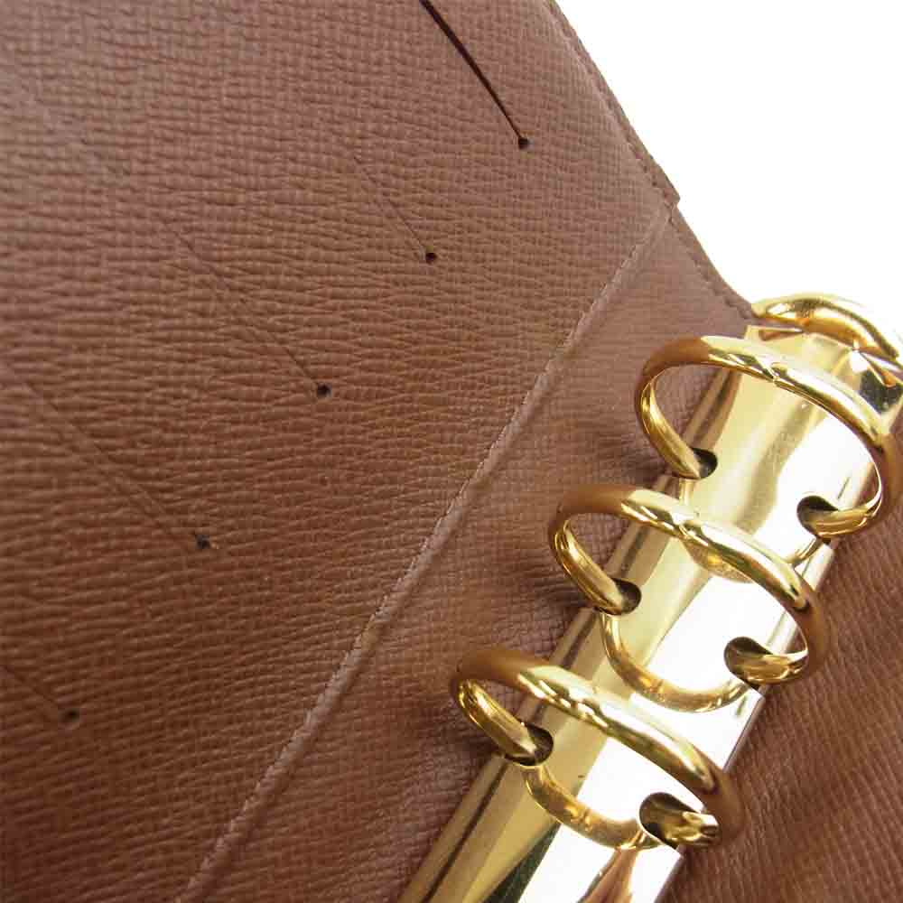 LOUIS VUITTON ルイ・ヴィトン R20105 アジェンダ MM 6穴式 手帳 カバー システム 手帳 ブラウン系【中古】