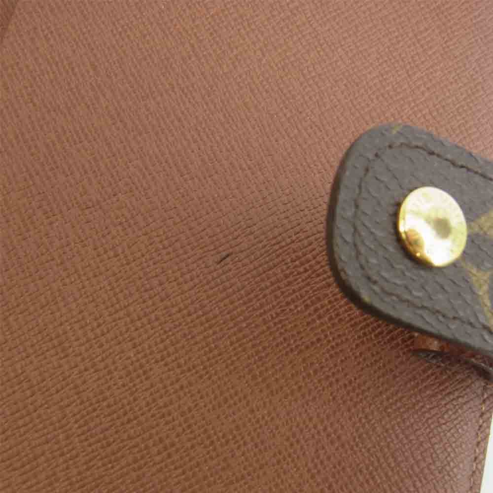 LOUIS VUITTON ルイ・ヴィトン R20105 アジェンダ MM 6穴式 手帳 カバー システム 手帳 ブラウン系【中古】