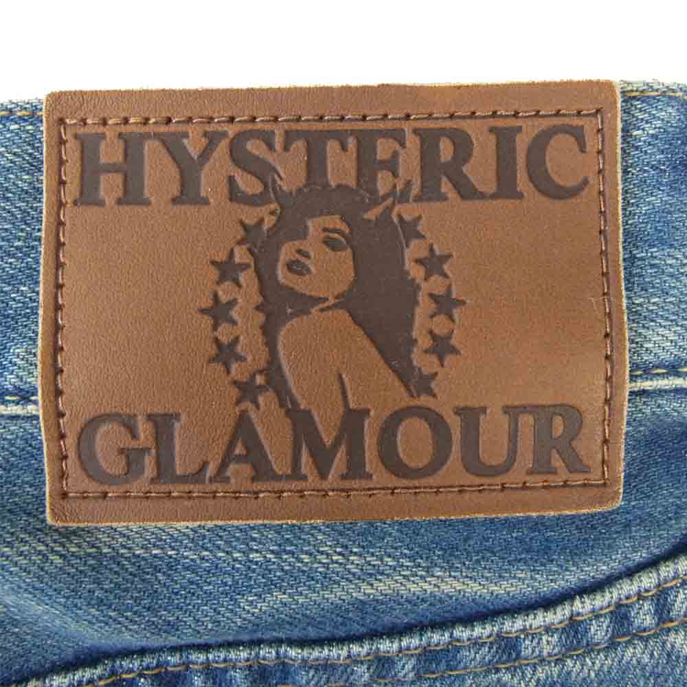 HYSTERIC GLAMOUR ヒステリックグラマー 02213AP20 VIXEN GIRL刺繍 スリムストレートデニム インディゴブルー系 34【新古品】【未使用】【中古】
