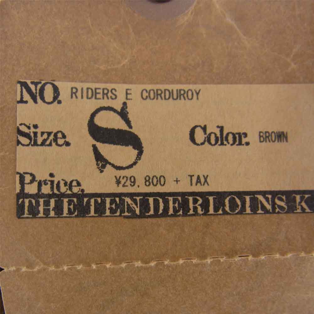 TENDERLOIN テンダーロイン T-RIDERS E CORDUROY コーデュロイ ライダース パンツ ブラウン系 S【中古】