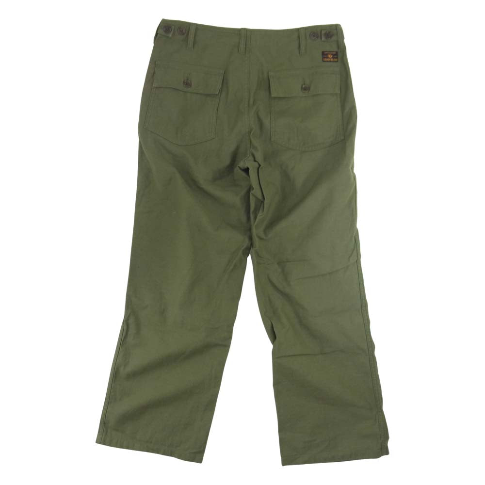 TENDERLOIN テンダーロイン T-ARMY PNT アーミー ミリタリー ベイカー ファティーグ パンツ グリーン カーキ系 XS【中古】
