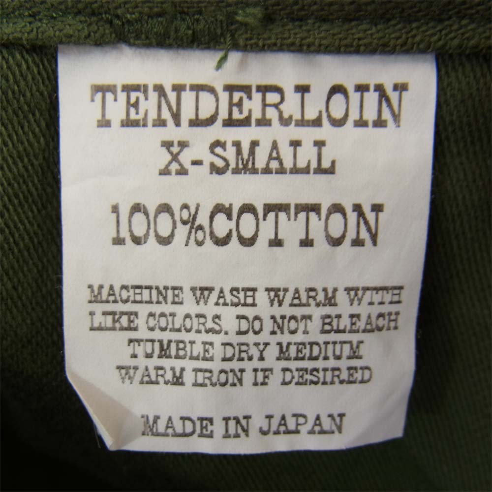 TENDERLOIN テンダーロイン T-ARMY PNT アーミー ミリタリー ベイカー ファティーグ パンツ グリーン カーキ系 XS【中古】