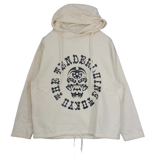 TENDERLOIN テンダーロイン T-SWEAT PARKA ボルネオスカル プリント プルオーバー パーカー オフホワイト系 S【中古】
