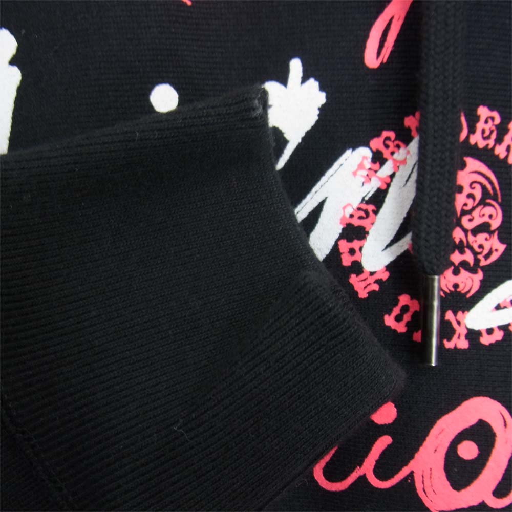 TENDERLOIN テンダーロイン × Hideandseek ハイドアンドシーク プリント プルオーバー パーカー ブラック系 M【中古】