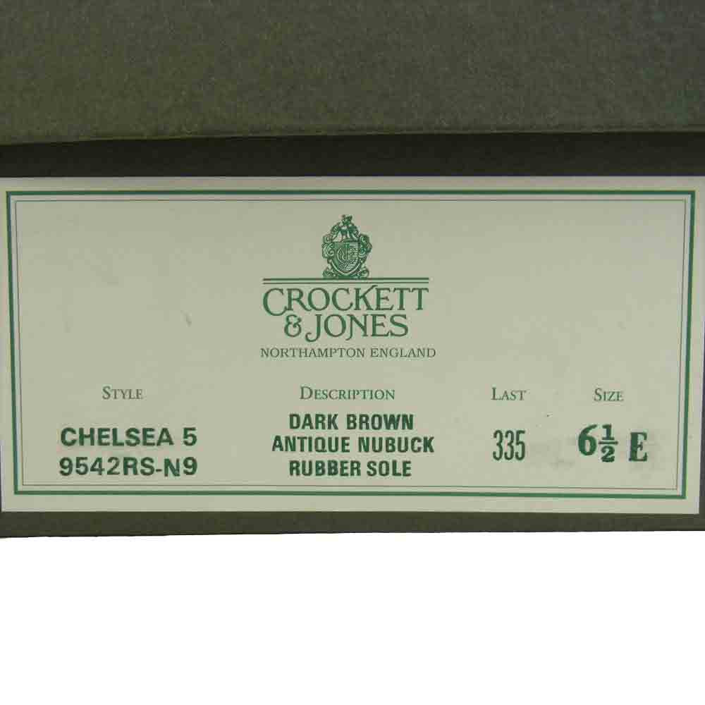 CROCKETT&JONES クロケットアンドジョーンズ 9542RS-N9 CHELSEA 5 チェルシー 5 サイド ゴア ブーツ ブラウン系 6 1/2【中古】