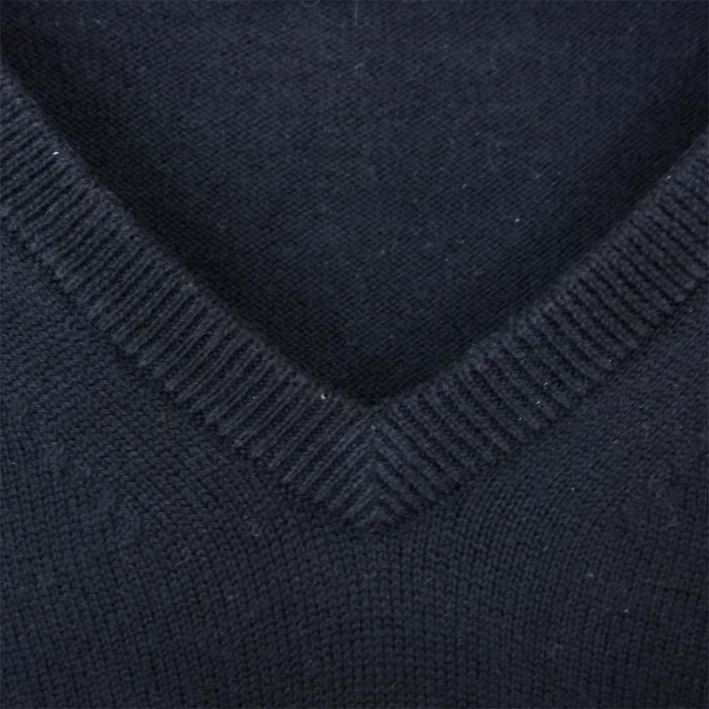 FRED PERRY フレッドペリー Vネック セーター  ネイビー系 S【中古】