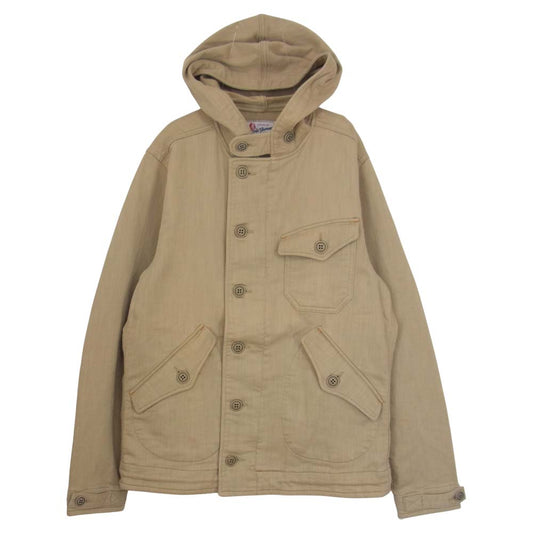 HYSTERIC GLAMOUR ヒステリックグラマー 0233AB01 スウェット ミリタリー ジャケット ベージュ系 S【中古】