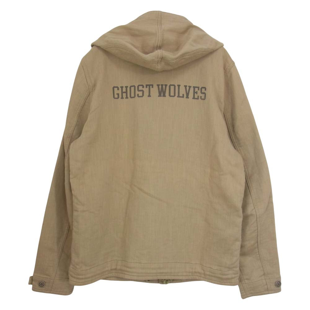 HYSTERIC GLAMOUR ヒステリックグラマー 0233AB01 スウェット ミリタリー ジャケット ベージュ系 S【中古】