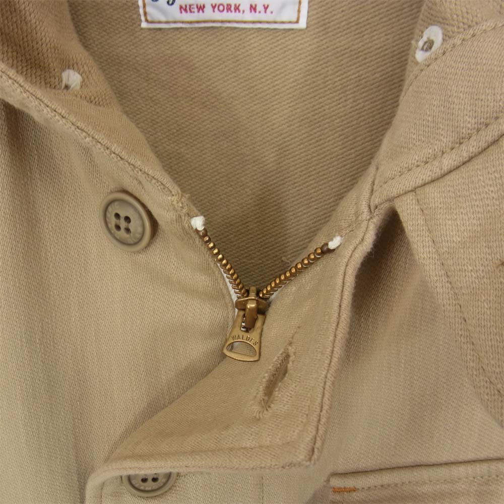 HYSTERIC GLAMOUR ヒステリックグラマー 0233AB01 スウェット ミリタリー ジャケット ベージュ系 S【中古】