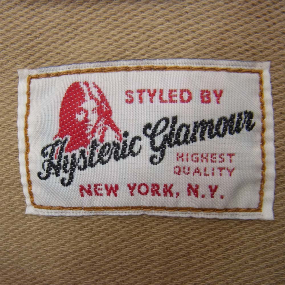 HYSTERIC GLAMOUR ヒステリックグラマー 0233AB01 スウェット ミリタリー ジャケット ベージュ系 S【中古】