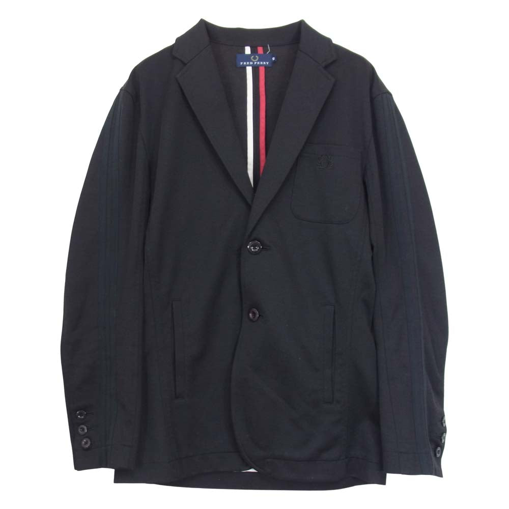 FRED PERRY フレッドペリー F2004 ジャージー テーラード ジャケット ブラック系 S【中古】