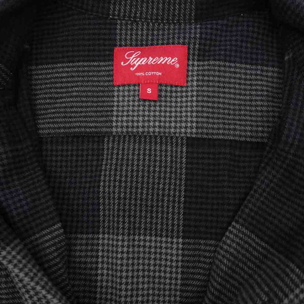 Supreme シュプリーム 21AW Plaid Flannel Shirt プレイド フランネル シャツ  ダークグレー系 S【美品】【中古】