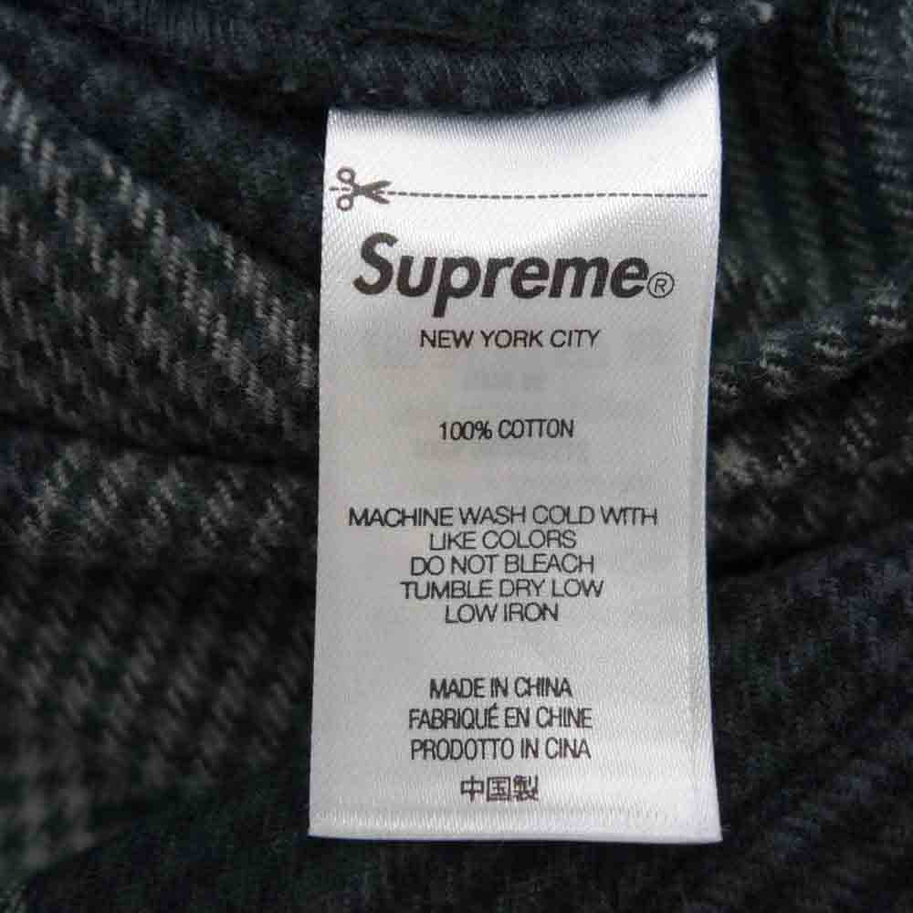 Supreme シュプリーム 21AW Plaid Flannel Shirt プレイド フランネル シャツ  ダークグレー系 S【美品】【中古】