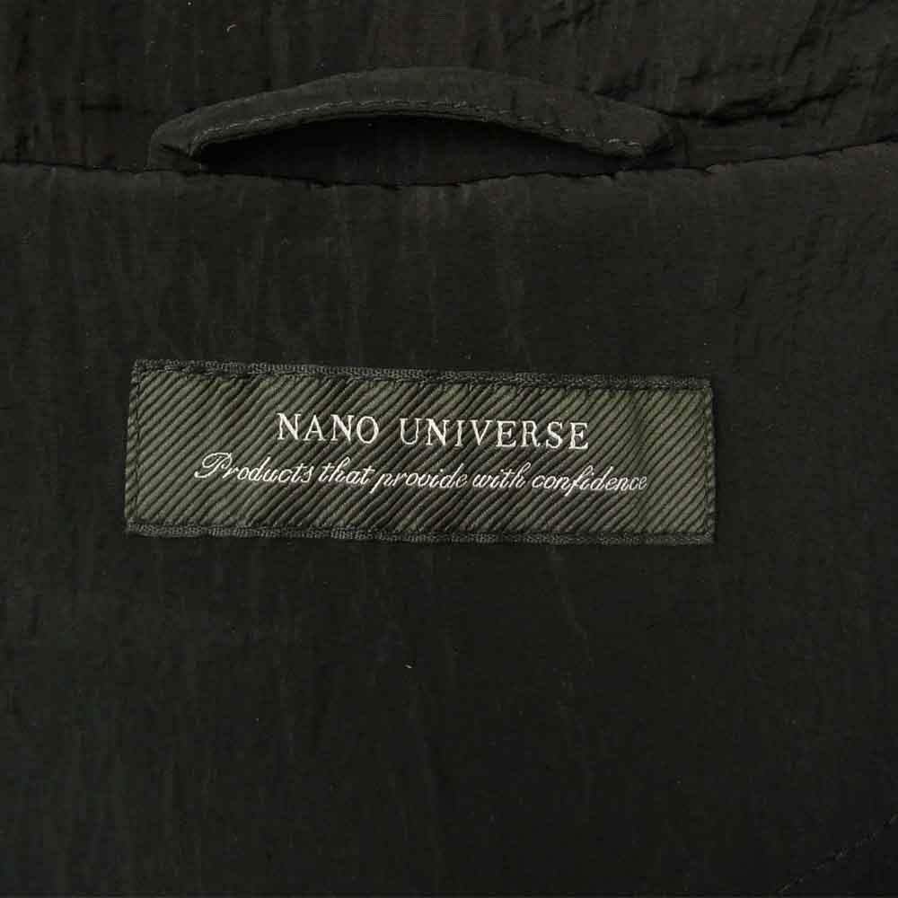 nano universe ナノユニバース 20AW 668-0211001 ノーブルナイロン コート ブラック系 XL【美品】【中古】