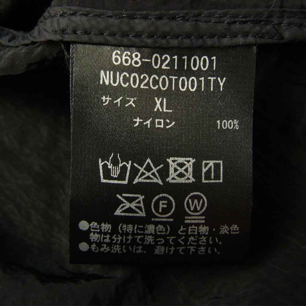 nano universe ナノユニバース 20AW 668-0211001 ノーブルナイロン コート ブラック系 XL【美品】【中古】