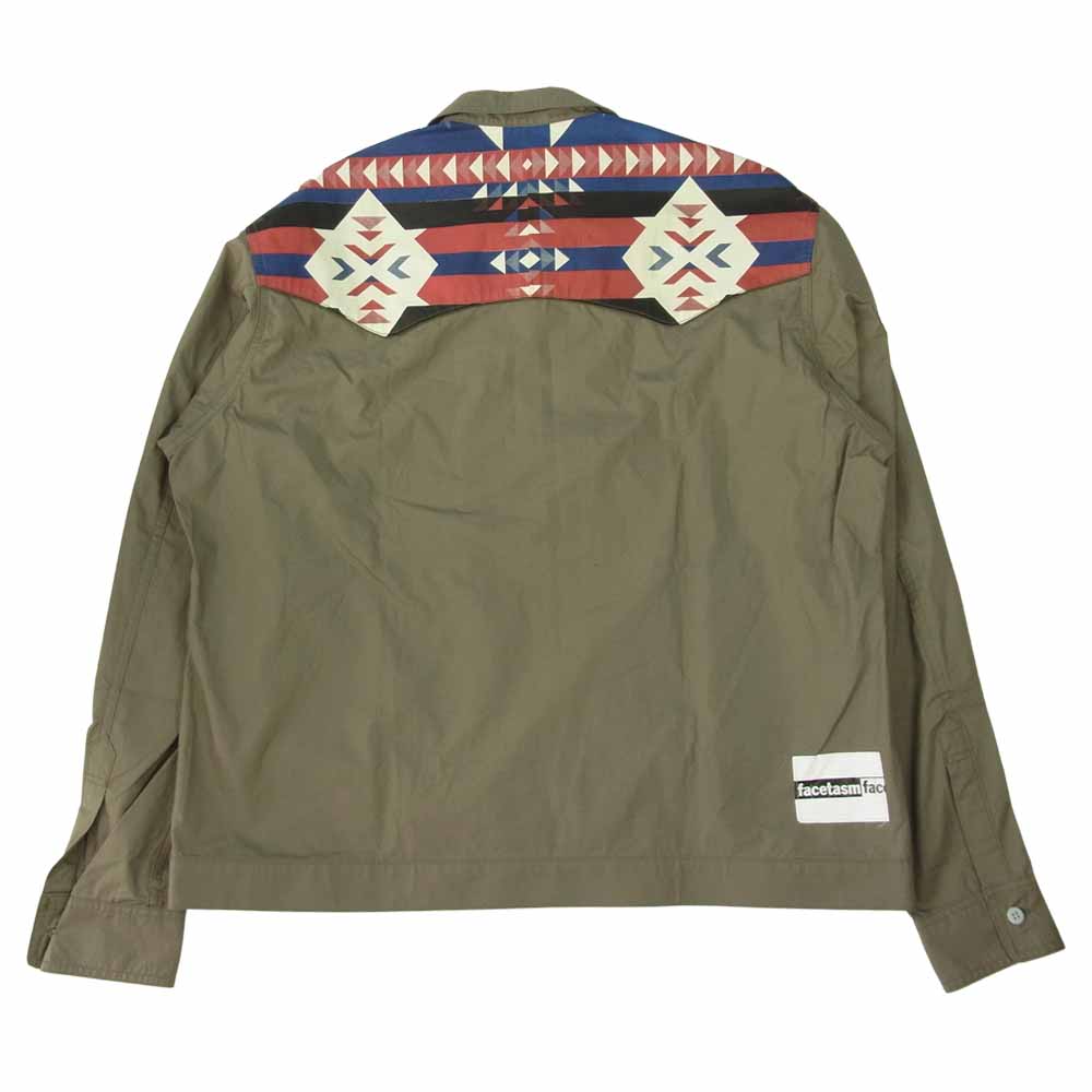 ファセッタズム 20AW MORK-SH-M05 ORTEGA FRONT ZIP SHIRT MORK-SH-M05 オルテガ ジップシャツ グレー系 4【新古品】【未使用】【中古】
