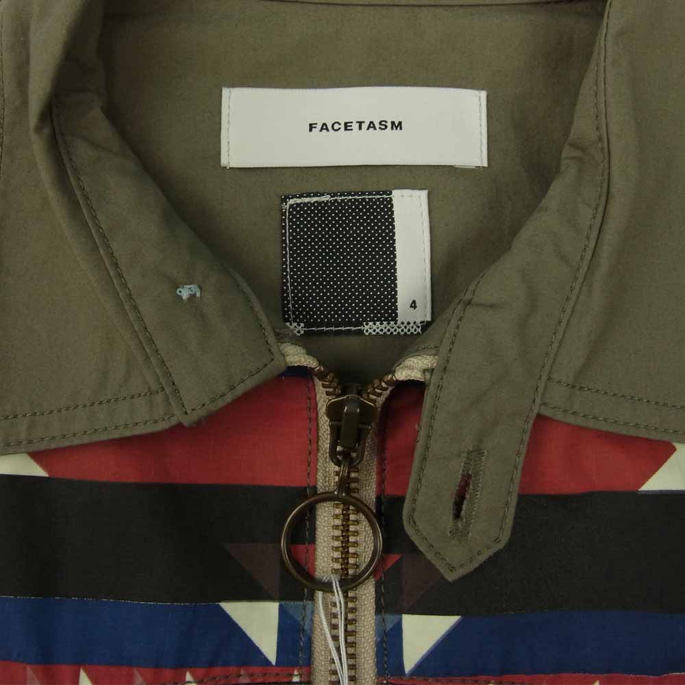 ファセッタズム 20AW MORK-SH-M05 ORTEGA FRONT ZIP SHIRT MORK-SH-M05 オルテガ ジップシャツ グレー系 4【新古品】【未使用】【中古】