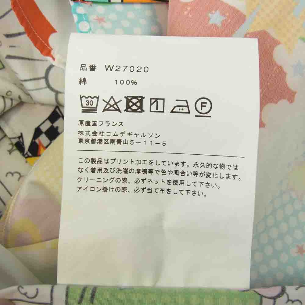 COMME des GARCONS コムデギャルソン SHIRT フランス製 W27020 19AW アメコミ総柄 長袖 シャツ ホワイト系 S【美品】【中古】
