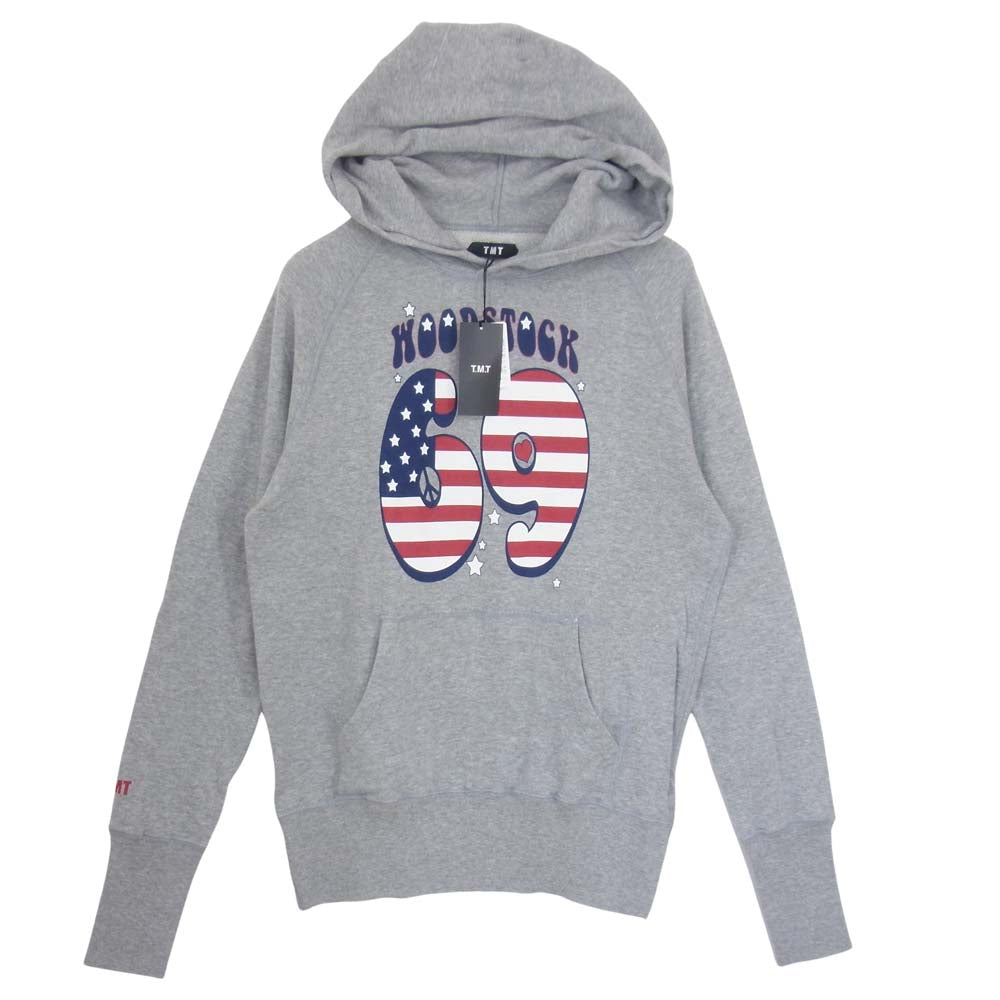 TMT ティーエムティー TSW-S19SP01 FRENCH TERRY KIDS HOODIE フレンチ テリー キッズ プルオーバー フーディー グレー系 M【新古品】【未使用】【中古】