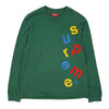 Supreme シュプリーム 20AW Scatter Logo L/S Top キャスター ロゴ 長袖 Tシャツ グリーン系 S【中古】