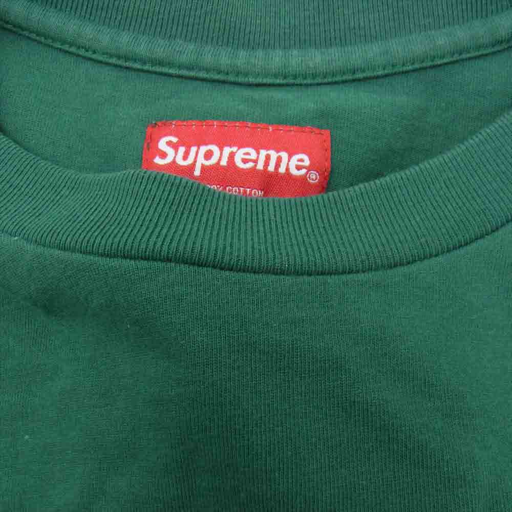 Supreme シュプリーム 20AW Scatter Logo L/S Top キャスター ロゴ 長袖 Tシャツ グリーン系 S【中古】