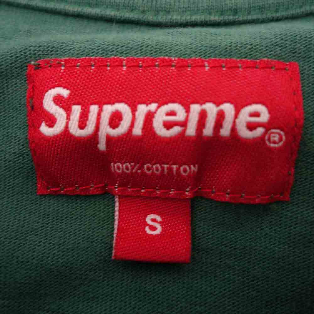 Supreme シュプリーム 20AW Scatter Logo L/S Top キャスター ロゴ 長袖 Tシャツ グリーン系 S【中古】