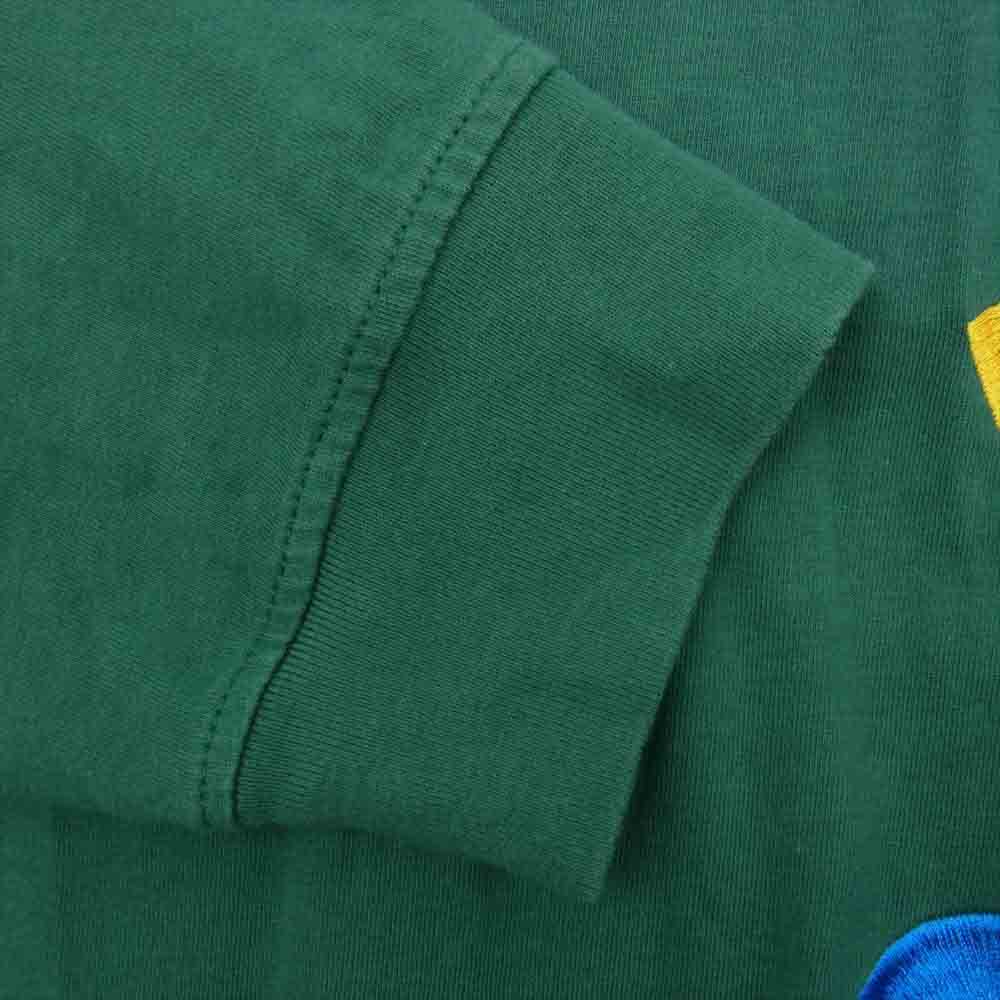 Supreme シュプリーム 20AW Scatter Logo L/S Top キャスター ロゴ 長袖 Tシャツ グリーン系 S【中古】