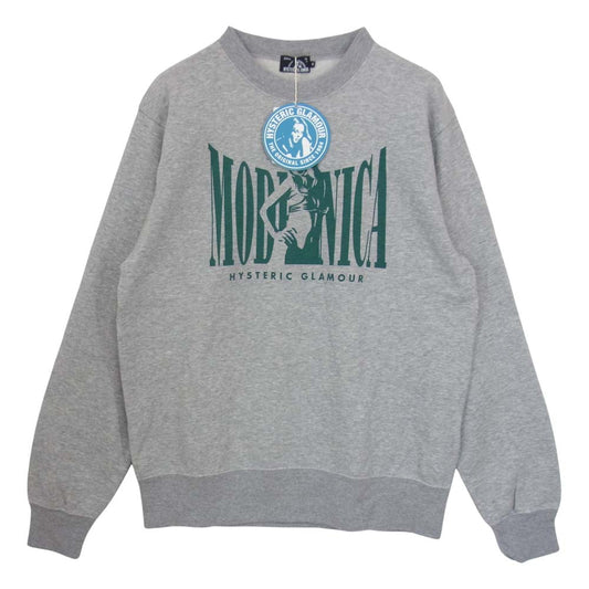 HYSTERIC GLAMOUR ヒステリックグラマー 02202CS01390 WOMAN ON MODERNICA LOGO Sweat ウーマン オン モダン ロゴ クルー ネック スウェット グレー系 M【新古品】【未使用】【中古】