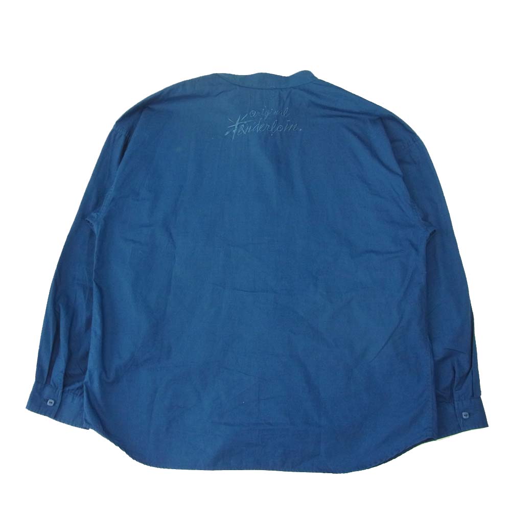 TENDERLOIN テンダーロイン T-STAND SHT L/S スタンドカラー ネイビー系 S【新古品】【未使用】【中古】